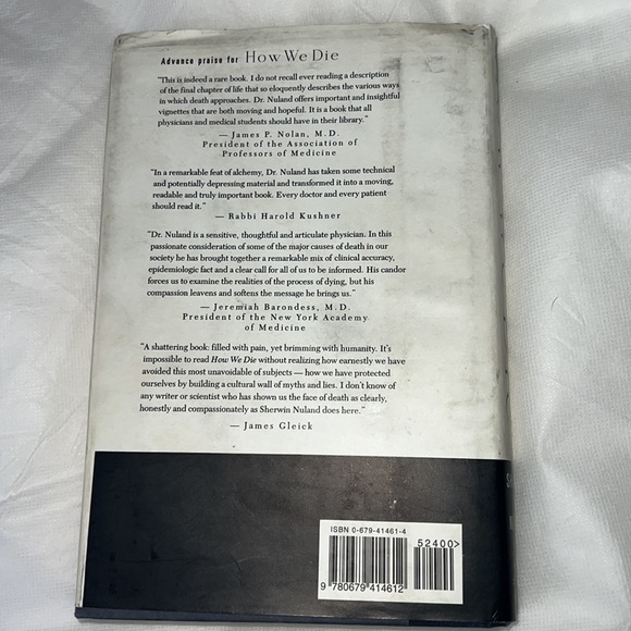HOW WE DIE - REFLECTIONS ON LIFE’S FINAL CHAPTER HARDCOVER BOOK BY S. B. NULAND - Picture 5 of 15